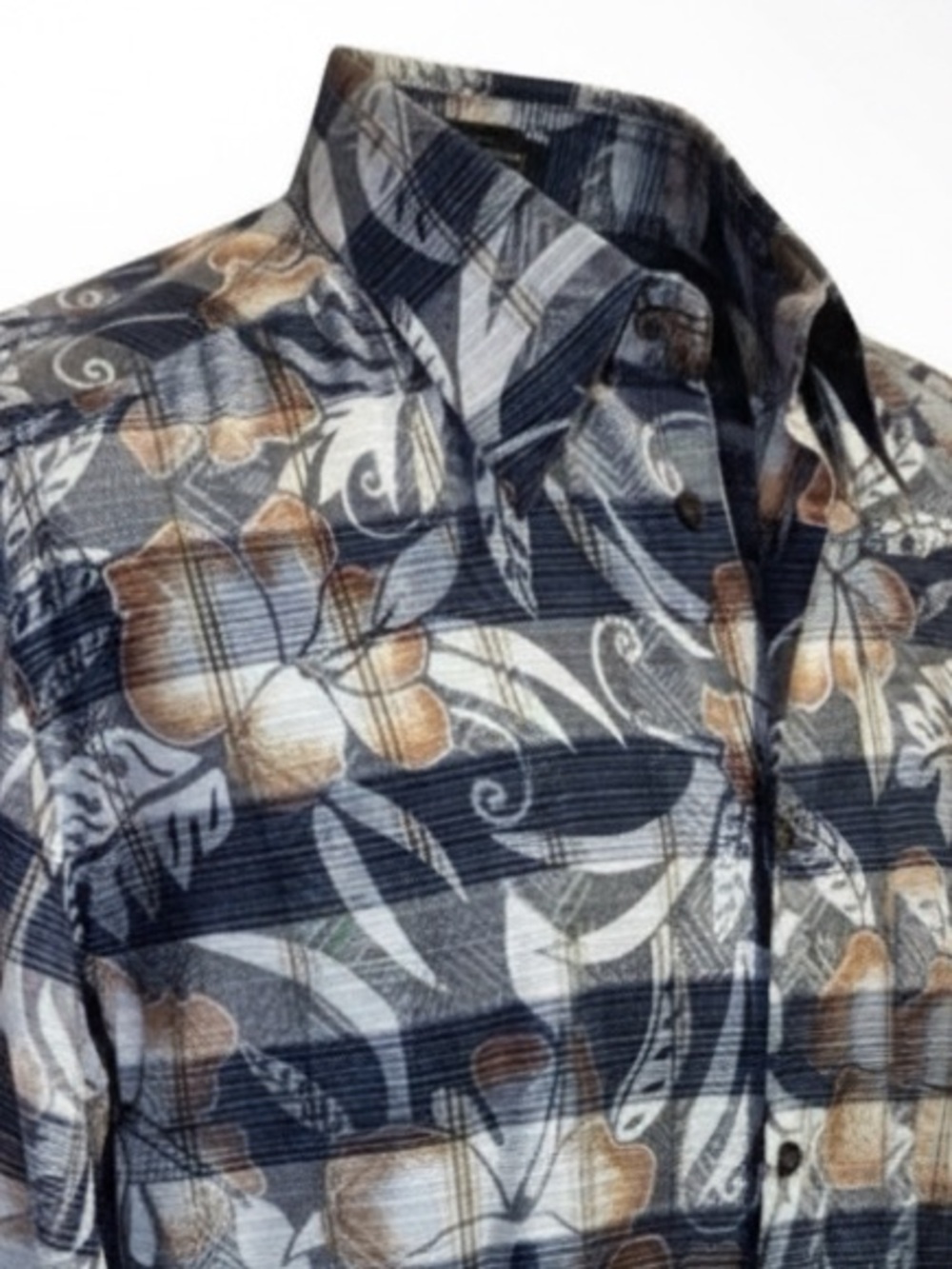 Zanella Men’s Button Down Shirt | Blue | Abstract Luxury | Large | Made in Italy - Picture 4 of 16